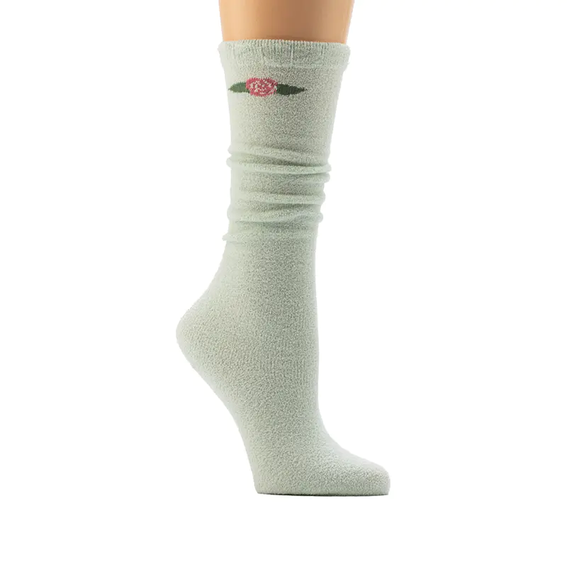 Damen-Socken aus Rippstrick mit Muschelsaum
