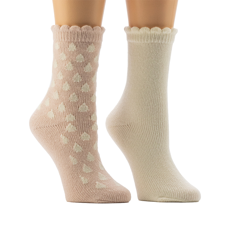 Damensocken Scallop Welt Cozy Home