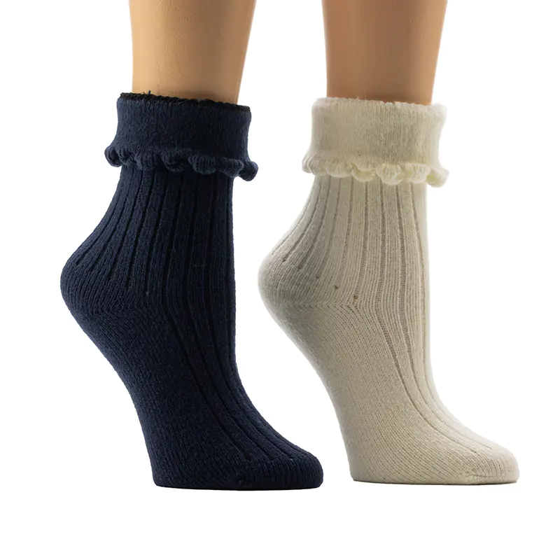 Damensocken Scallop Welt Cozy Home