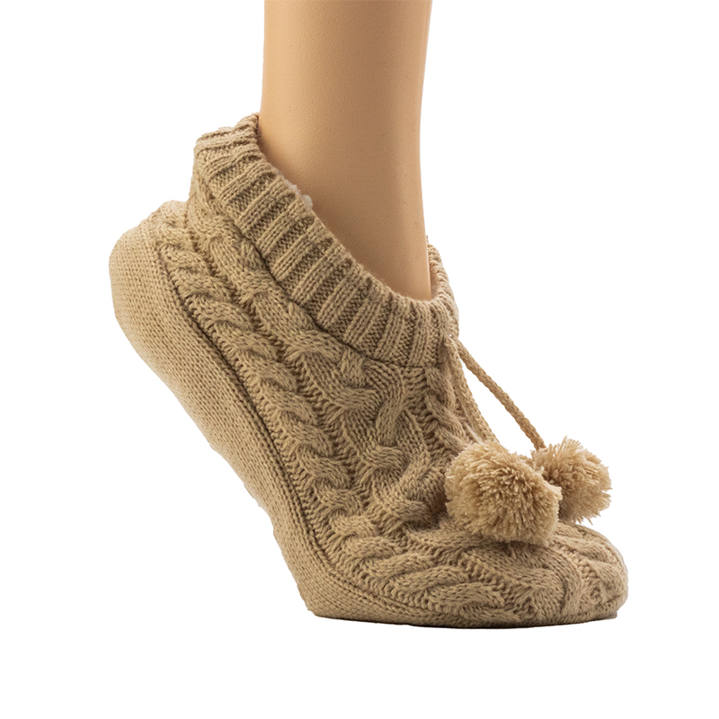 Roving Cable Fitted Snug Lounge Home Socken für Damen