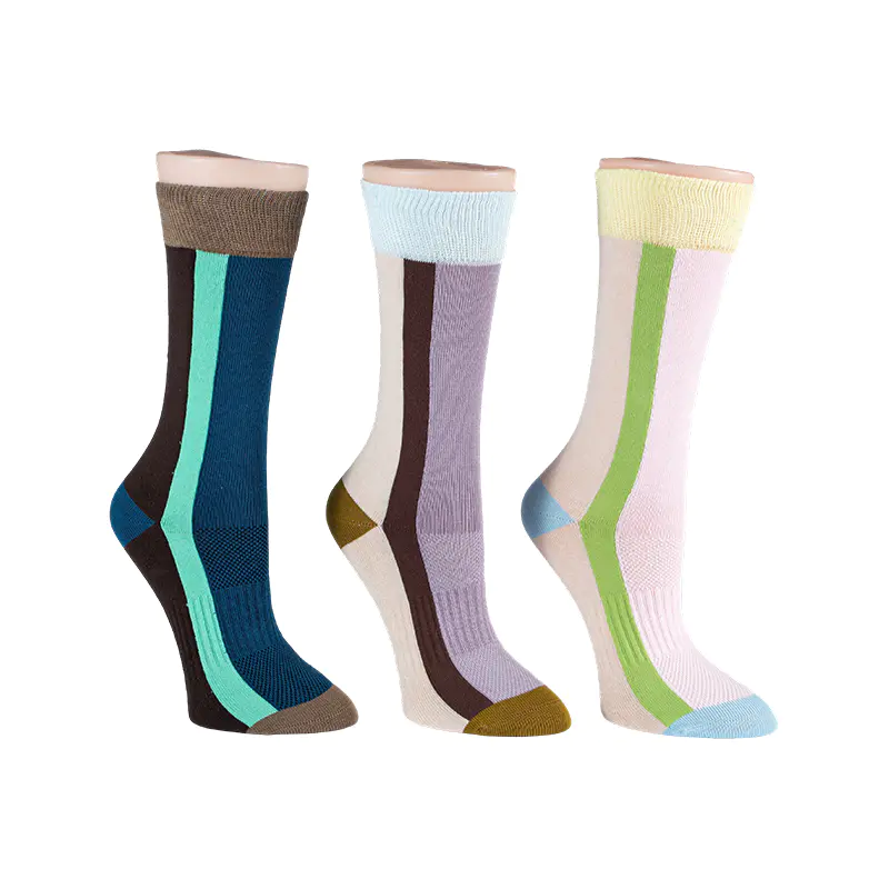 Farbblock-Crew-Socken für Damen
