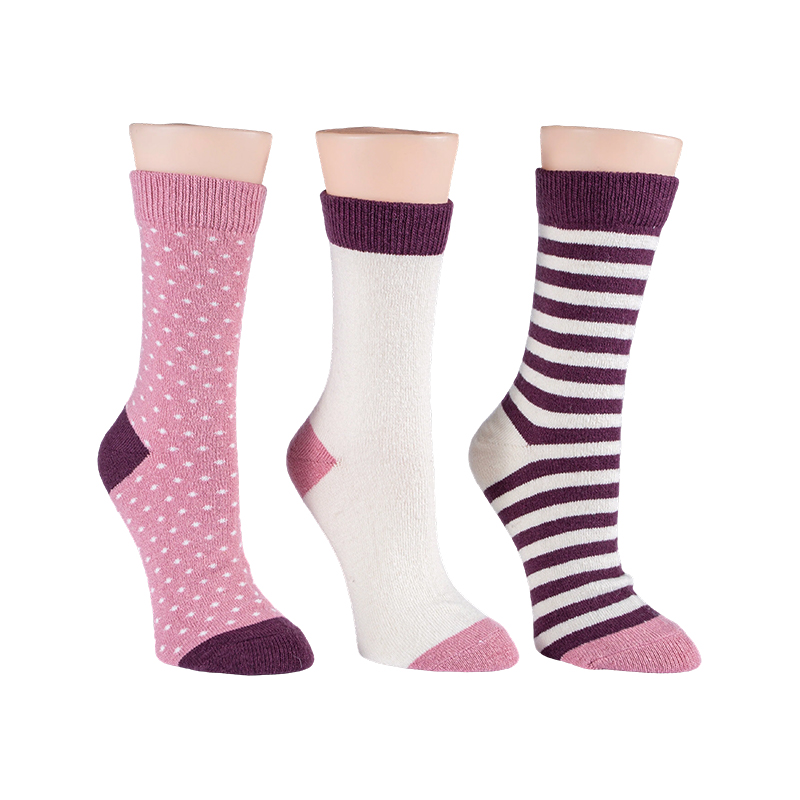 Damen-Wollstreifensocken
