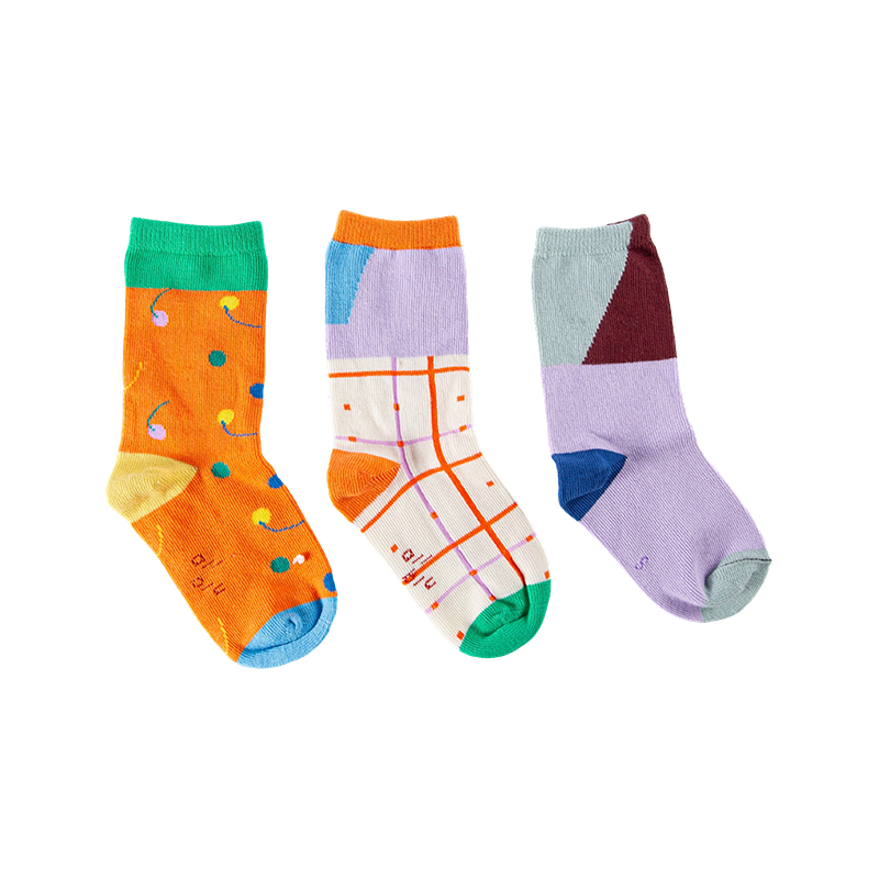 Farbblock-Crew-Socken für Kinder