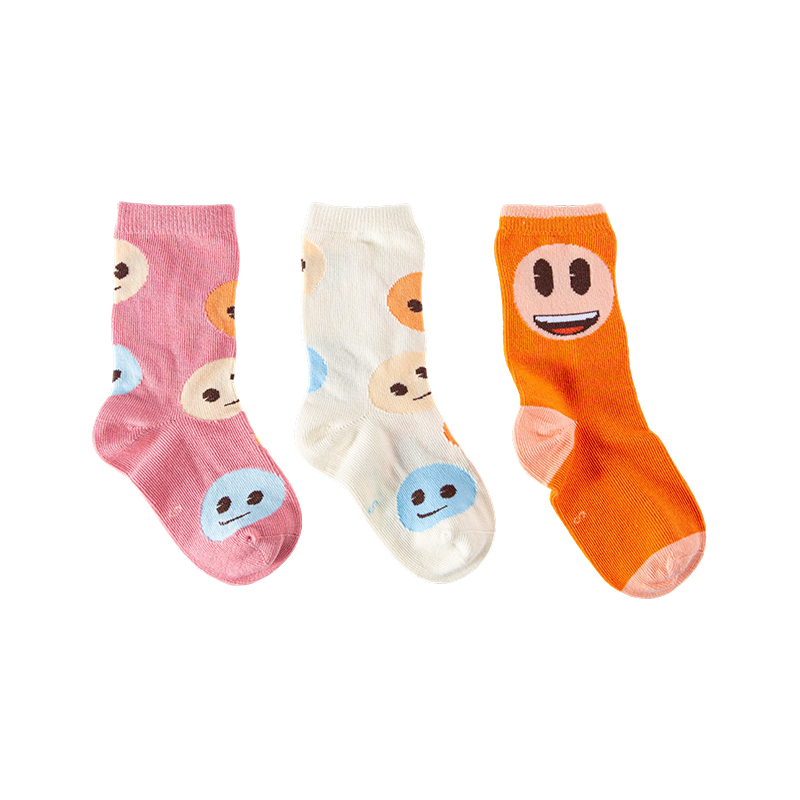 Smiley-Crew-Socken für Kinder